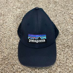 Used - Patagonia Logo Snapback Mesh Trucker Hat - Navy - One Size Fits All